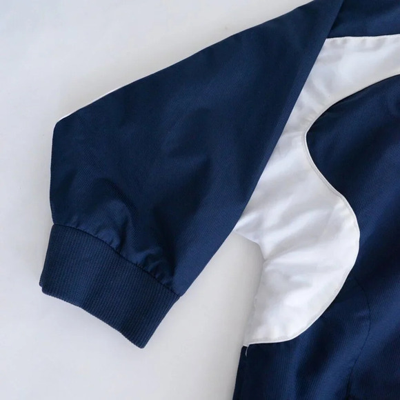 VTG Majestic Athletic Detroit Tigers Navy And White Zip Up Windbreaker Jacket 6X - Picture 8 of 12